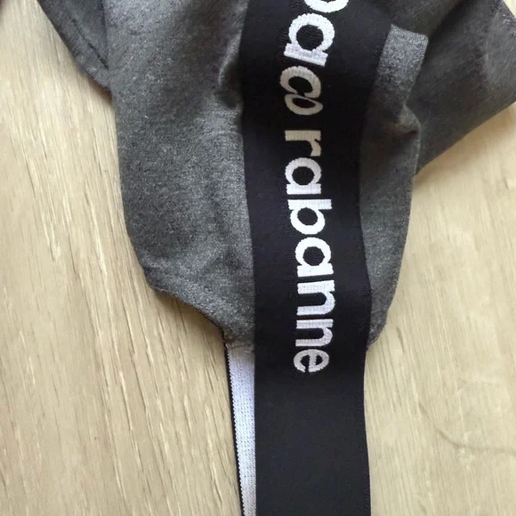 Paco Rabanne Logo Charcoal/Gray Tank and Leggings Ensemble. Size XS - Picture 6 of 12